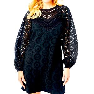 NWT Lilly Pulitzer Priscilla Long sleeved lace dress LBD